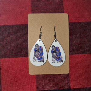 Allen and Diggs Artwork Earrings Double Sided (Zubaz Print on Back)