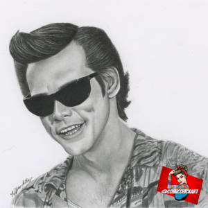 Ace Ventura / Jim Carrey Portrait Artwork 8x10 Print