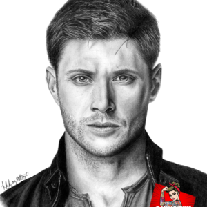 Jensen Ackles / Dean Winchester Portrait Artwork 8x10 Print