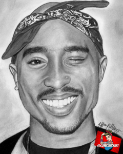 Tupac Portrait Artwork 8x10 Print