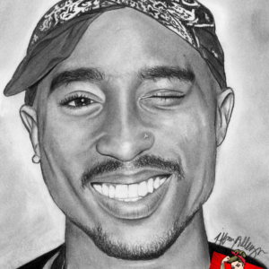 Tupac Portrait Artwork 8x10 Print