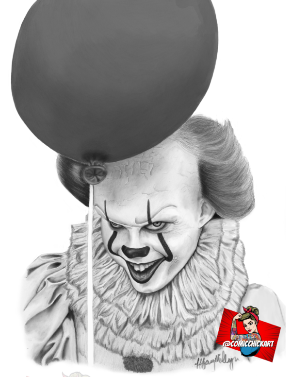 Pennywise Portrait Artwork Edit 8x10 Print