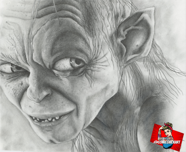 Gollum Portrait Artwork 8×10 Print