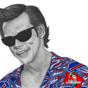 Ace Ventura Drawing (print with color editing) 8x10