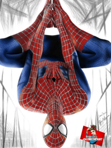 Spiderman Drawing (Print with Color Editing) 11x14