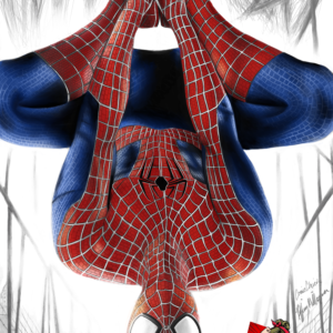 Spiderman Drawing (Print with Color Editing) 11x14