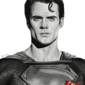 Superman Henry Cavill Pencil Drawing Portrait 11x14 Print