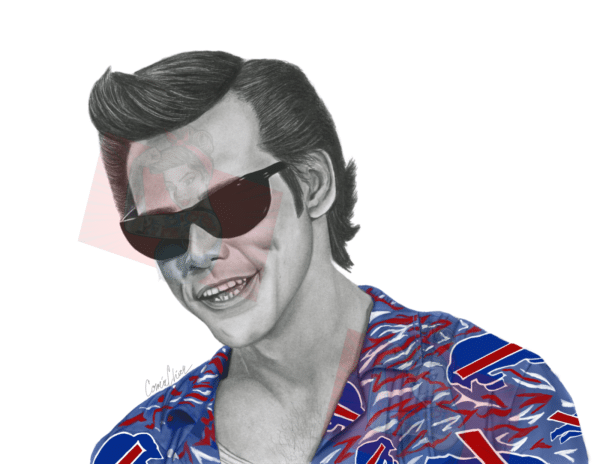 Ace Ventura Drawing (print with color editing)