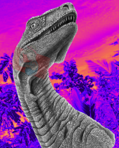 Blue from Jurassic World with Color Background (print)