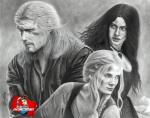 Witcher Pencil Drawing 11x14 Print